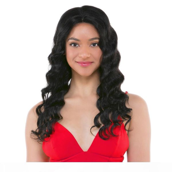

unprocessed smooth pure remy raw virgin human hair natural color body wave long full lace wig for sale, Black;brown
