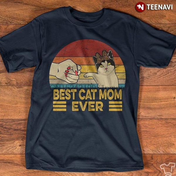 

мужчины футболка best cat mom ever vintage тенниски спорта толстовка с капюшоном толстовка