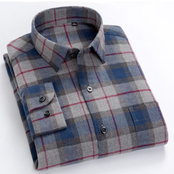 

men's casual shirts men cotton long sleeve autumn spring checkered for male regular fit soft plaid mens 2021, White;black