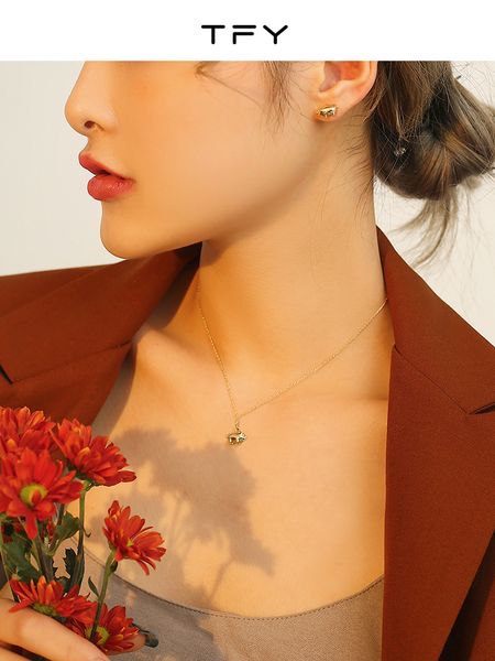 

корейский ожерелье золота свиньи, женская мода сеть, общепринятый смысл дизайна, ключицы цепи, настоящие подруга, подвески и первые украшени, Silver