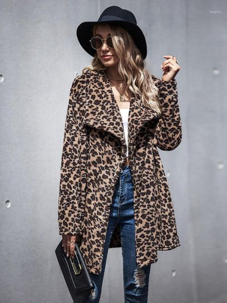 

2020 the new european and american women's fw and winter long wool coat imitation fur coa1, Black