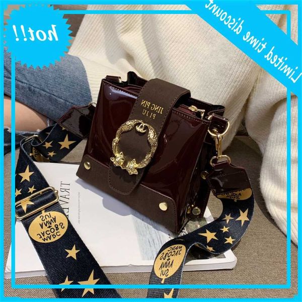 

women fashion patent leather small handbags 2021 spring new lock female wild shoulder europe and america star ladies mini 4 color wholesale
