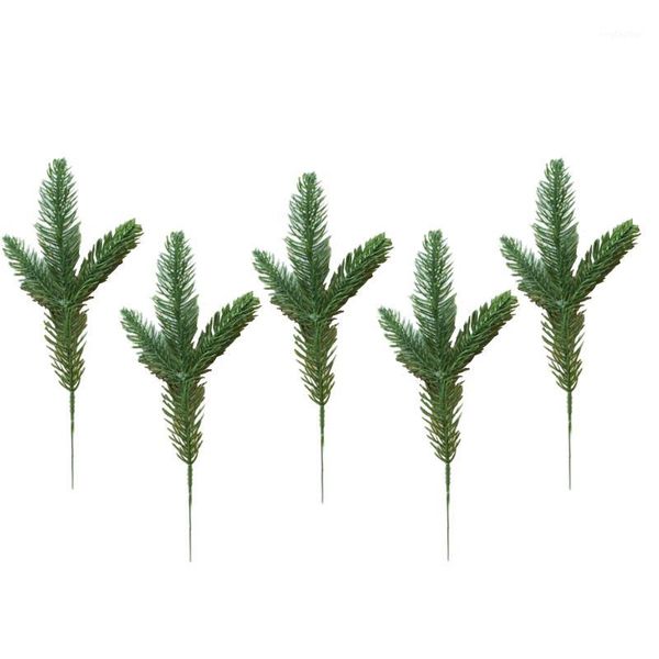 

decorative flowers & wreaths 5pcs stimulation pine greenery stems for christmas xmas diy craft1