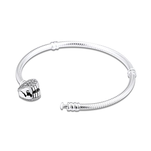 

100% 925 sterling silver jewelry sparkling shell clasp bracelets 1028, Black