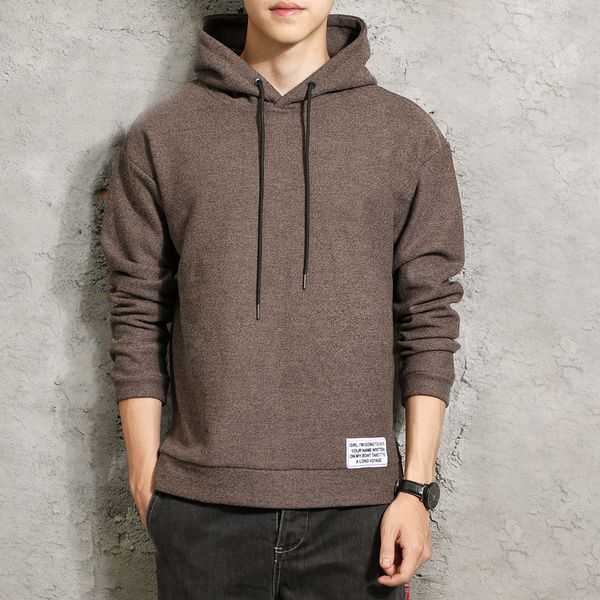 

2021 new korea autumn hooded hoodie sweatshirt of hip hop punk men sweater streetwear clothes more asian size m-4xl p5k4, Black