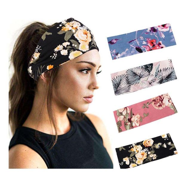 

women headband tie-dye hairband with button face holder wearing protect ears head wrap headbands hair band hair accessories zlssk, Silver