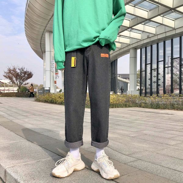 

2021 new new of male jeans the loose fashion in a straight fall student harlan pants long blue denim jfhp