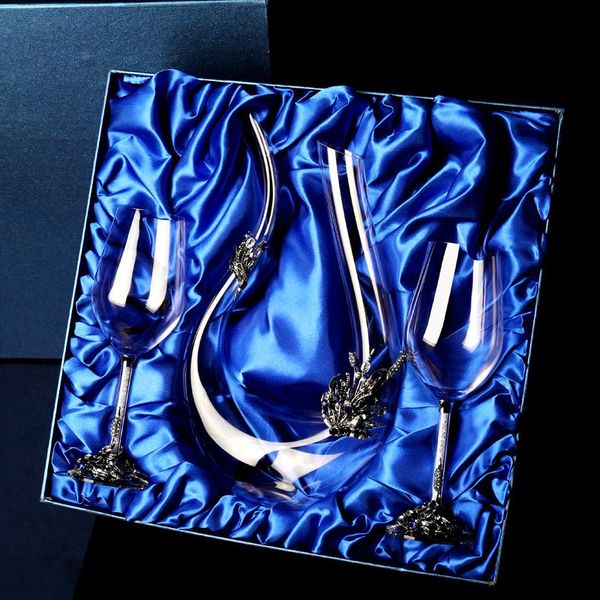 

wine glasses enameled crystal goblet home decanter wedding toast gift