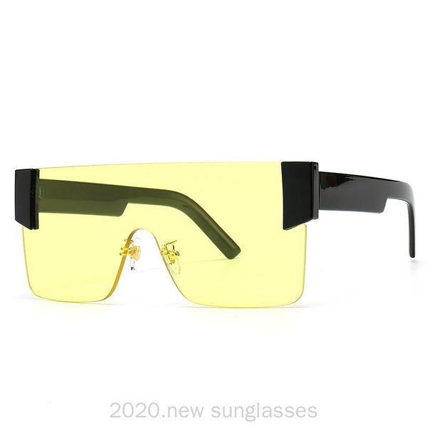 

sunglasses fashion square men 2021 vintage brand designer oversize frameless sun glasses women shades fml, White;black