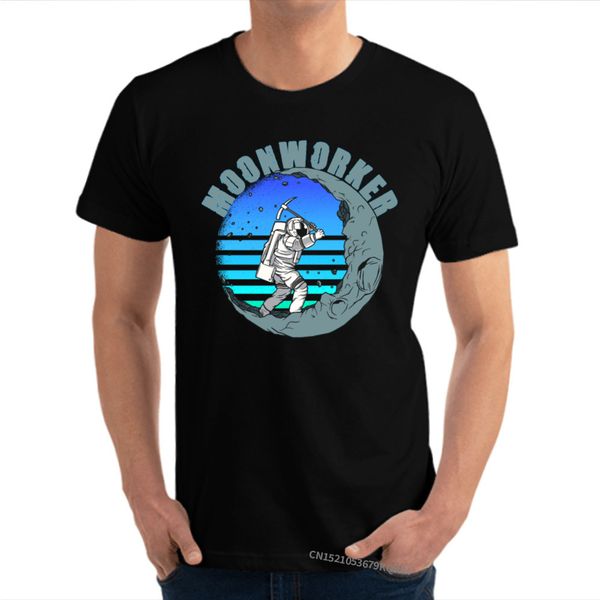 

moon astronaut worker moon worker funny short sleeve male simple style autumn s hoodie designers t shirts sweatshirt
