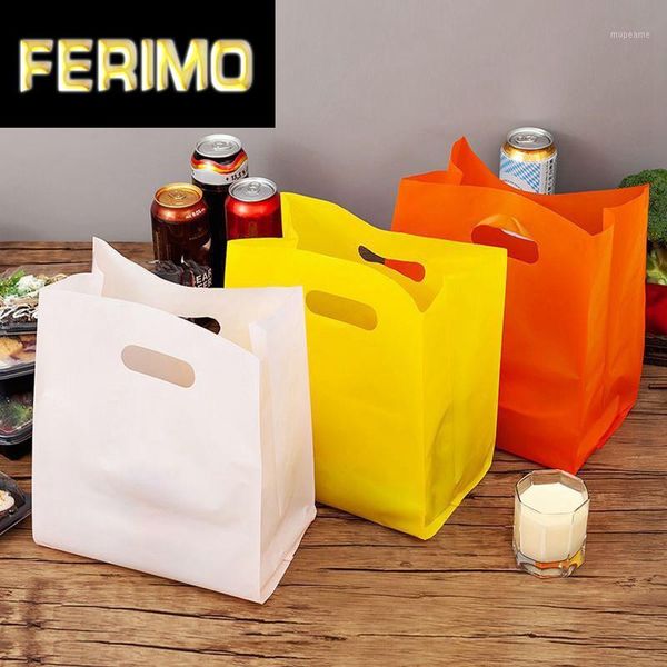 

gift wrap 50pcs party favor thicken plastic wedding loop handle bag clothing carry lovely thank you shopping bags1