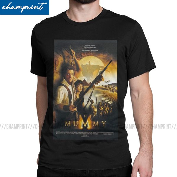 

men's the mummy poster t shirts horror movie clothing unique short sleeve o neck tee shirt original t-shirt sport hooded sweatshirt hoo