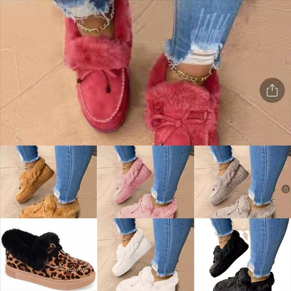 

lsfna autumn snow boots cute women dogof ladies and mop cotton yarn gentlemen slipper home cartoon plus velvet floor non-slip cotton, Black