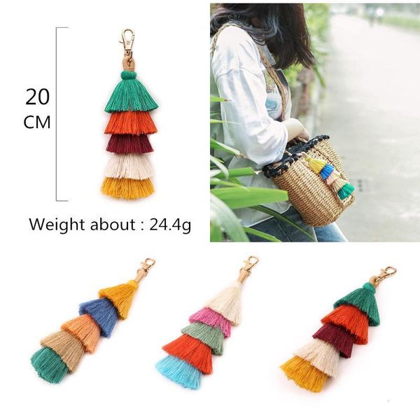 

1pcs fashion tower layer tassel diy jewelry curtain garments decorative accessories key chain handbag pendant craft tassels h bbydwd