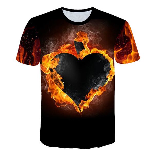 

abstract punk rock o collar printed 3d print shirts anime funny humor men clothing