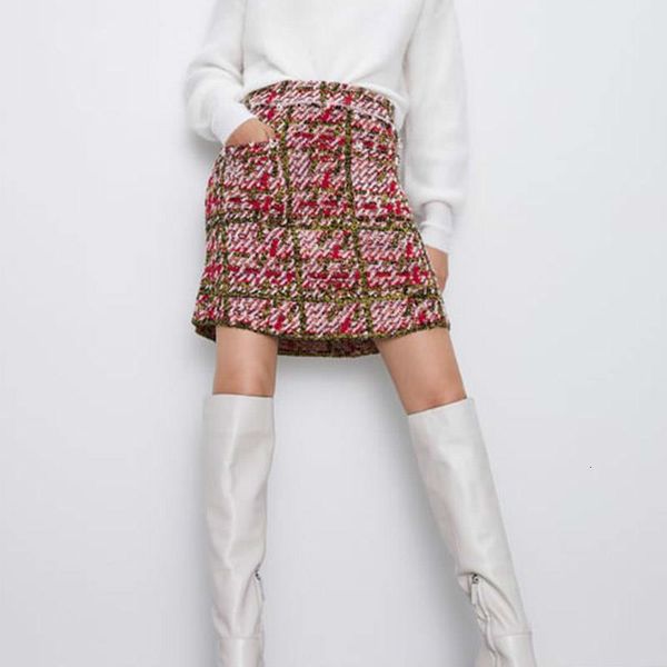 

winter chess fall mini women knitted or crocheted england women's skirts thin designer pockets pearl buds cut out khua, Black