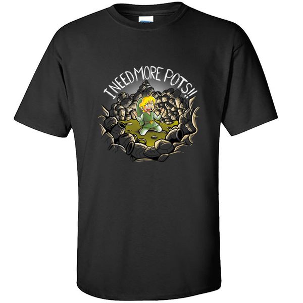 

sport hyrule hylian legend of zelda men game t shirt i need more pots 3d printed funny cartoon tshirts christmas clothing shirt