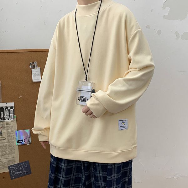 

2021 male sweat spring and winter new fine plus size sweater young men's clothes 7unf, Black