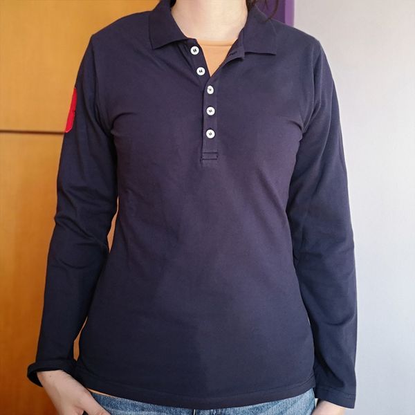 

women polo shirt long sleeve shirts loose embroidery stitching female cotton harajuku polo shirt woman1h7ls, White