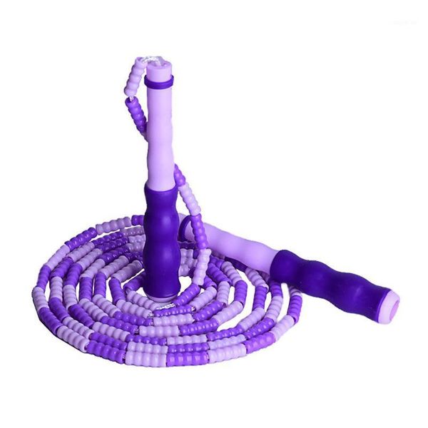 

jump ropes colorful skipping rope adjustable soft bead bamboo joints fat-burning exercise for adults children home gym fitness1