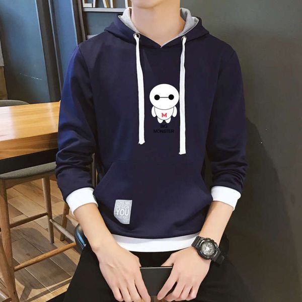 

new autumn sleeve 2020 pullover long men's sports hooded sweater casual coat, Gray