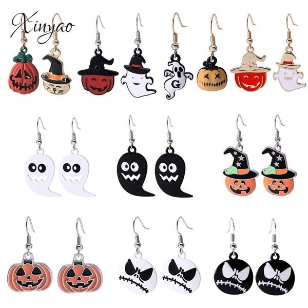 

dangle & chandelier halloween earrings ghost drop fashion trendy funny cool punk wholesale jewelry, Silver