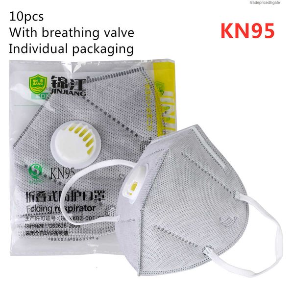 

antidust kkf94 nonwoven dustproof air 50pcs valved masks pm2.5 facial protective mouth mask with filter