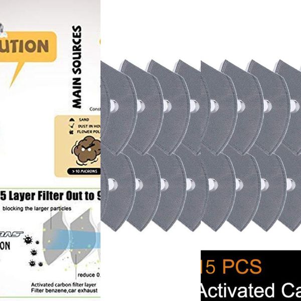 

factoryprcyactivated filters n99 5 carbon pcs 15 pm2.5 layers filtration exhaust gas anti pollen allergy dust mask repla
