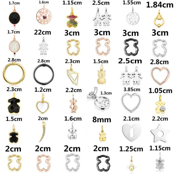 

new 2021 fashion sterling 100% 925 silver bear pendant elegant women's jewelry manufacturer wholesale gift
