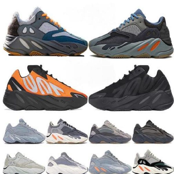 

700 kanye west shoes reflective orange bone wave runner men women running shoes sneakers solid grey analog tael carbon blue shoes