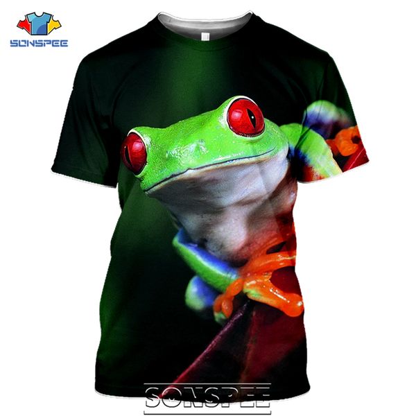

tree frog cartoon natural red eyed frog mens homme 3d print shirts kawaii comics oversized men clothing