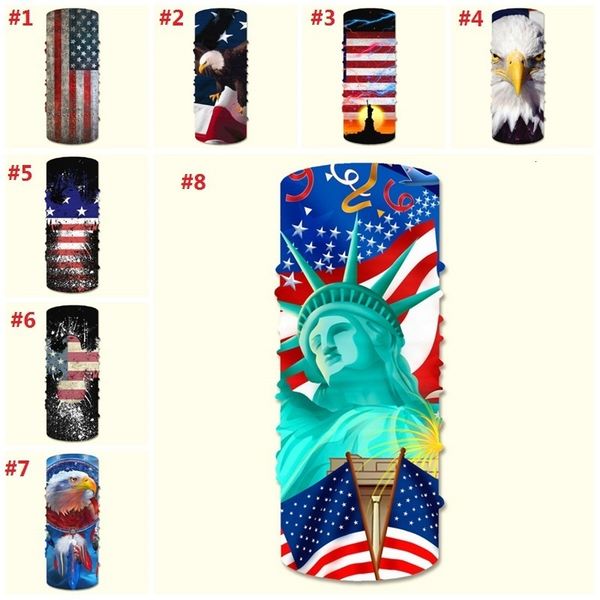 

quick outdoor american flag magic riding scarf drying sweat absorbing mask light and breathable headgear t3i5963