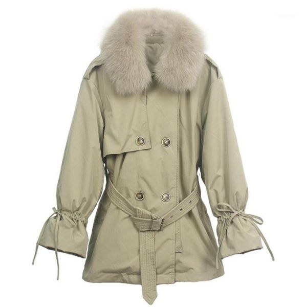 

large fur collar down parka 2020 new winter women 90% white duck down jacket female thick removable liner outwear r13121, Black
