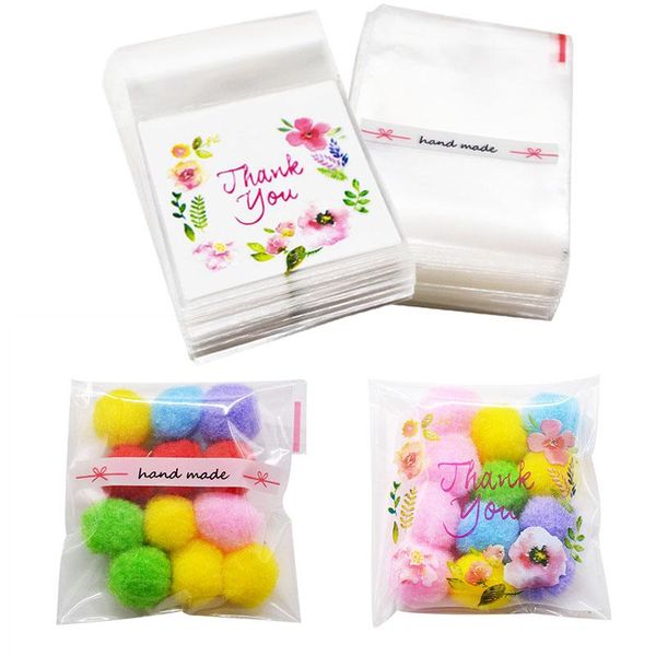 

7x7 wedding 50pcs lot bags birthday adhesive cookie plastic for bag party opp madethank hand packaging you gift 10x10cm bbyyxc packing2010