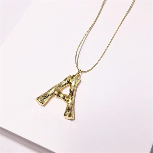 

5pcs/lot high brass golden color only a to z 26 letter pendant necklace alphabet initial initiales necklace jewelry, Silver