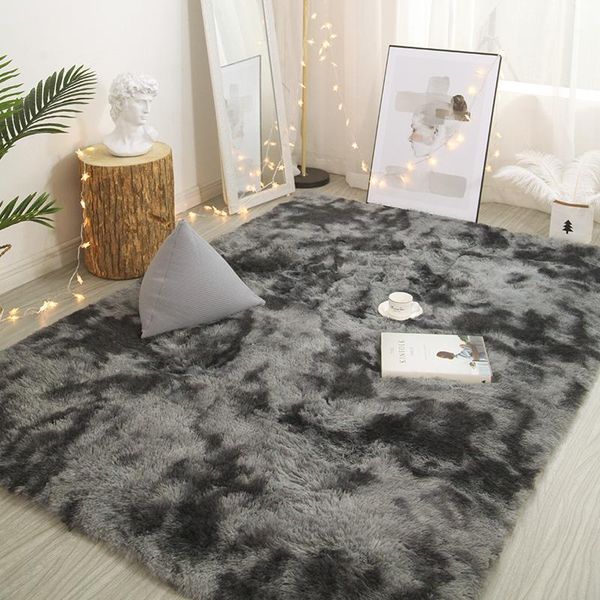 

motley gradient tie-dye carpet living room bedroom bedside rug nordic minimalist sofa bedside mat coffee table silk floor carpet1