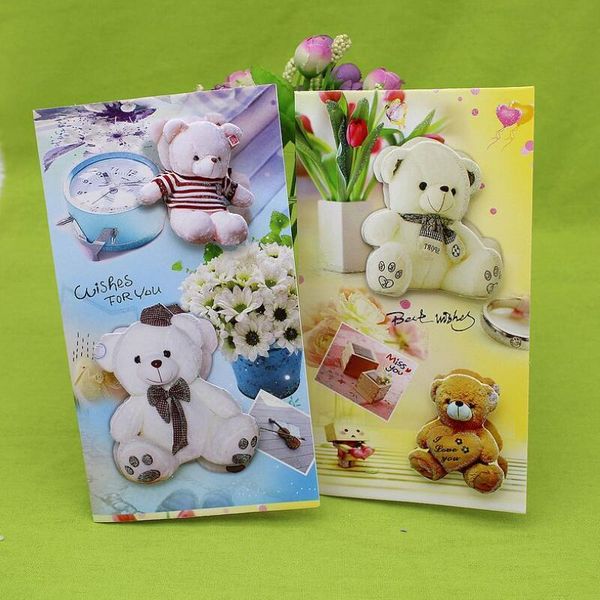

greeting cards 8pcs/set paper kraft 3d printing exquisite card postcard creative christmas birthday party bless gift ship