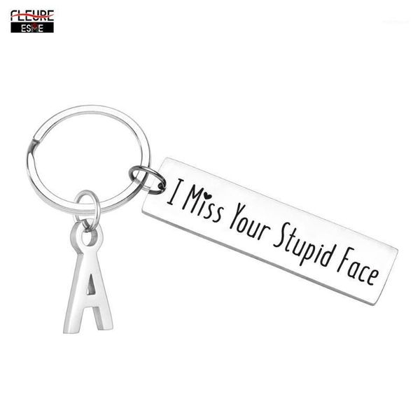 

keychains i miss you initials keychain anniversary valentine gifts friendship for boyfriend girlfriend husband wife friends1, Silver