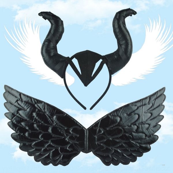 

khozw карнавал соответствия мяч диапазон волос реквизит реквизит и propsblackwings эльф крылья демона роговой группы волос econ2