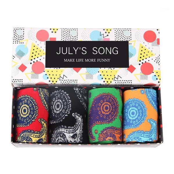 

happy socks men funny art dress socks color lot 2018 men's summer fashion set print1, Black