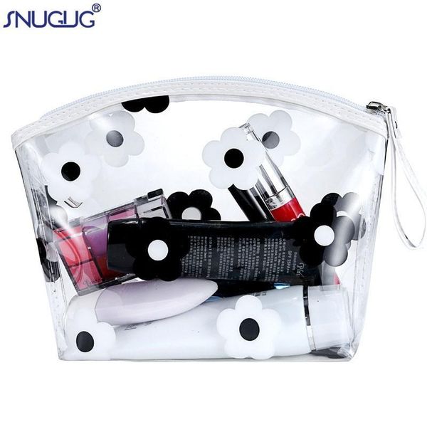 

transparent cosmetic bag pvc clear makeup bag portable small toilet women travel zipper bath make up case beauty organizer