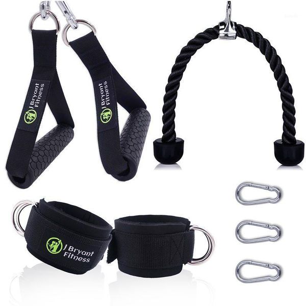 

tricep pull down rope cable machine attachment handles ankle straps home gym for strength exercise fitness workout accessories1