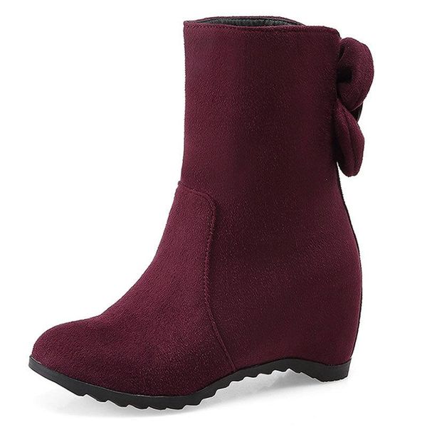 

круглый toe white ботильоны женская обувь резиновые дождь пинетки дамы низкий клин большой размер высокий каблук solid flock short, Black