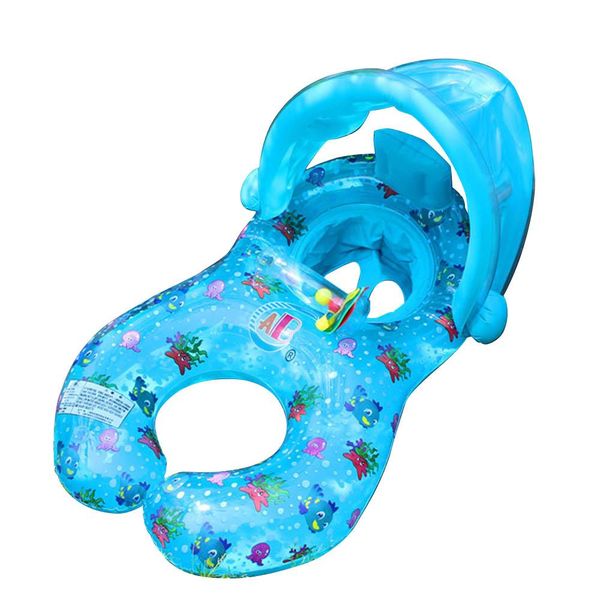 

2020 new seat circle double baby swimming ring inflatable floats bathtub pool toy bathing inflatable double raft rings toy
