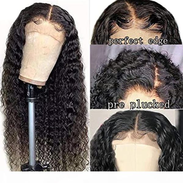 

глубокая волна фронта шнурка парики человеческих волос, бразильский необработанные virgin человеческих волос 360 кружева фронтальная парик 1, Black;brown