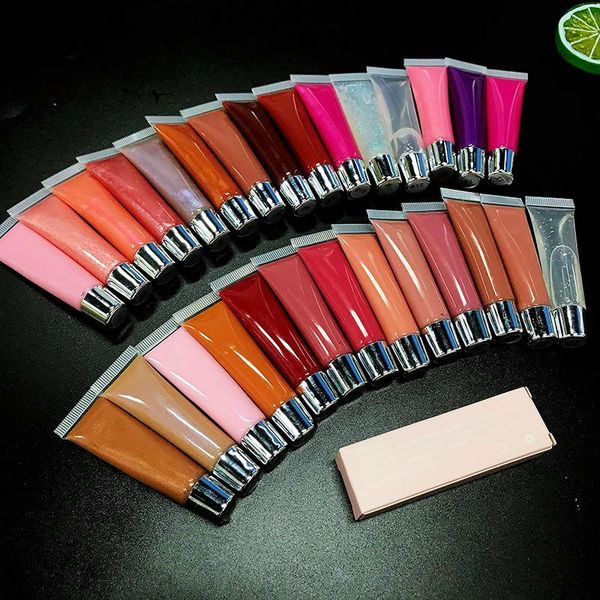 

50pcs/lot wholesale oem liquid private label cosmetics lipstick vegan 29 colors for choice lip gloss make y our own lipgloss
