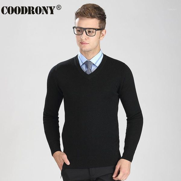 

wholesale- autumn winter knitted warm sweater men 100% real cashmere sweaters merino wool pullover men v-neck pull homme 63161, White;black