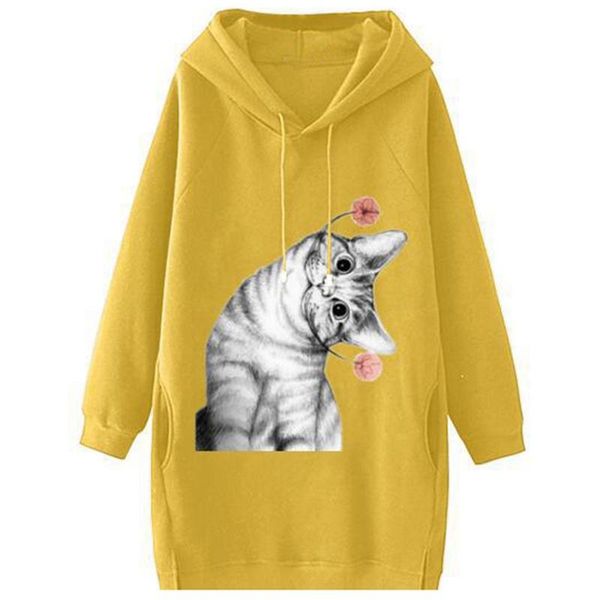 

2021 streetwear hoodies women sweatshirt autumn long sleeve hoodies harajuku hoodie cute cat print sweatshirt women sudadera, Black