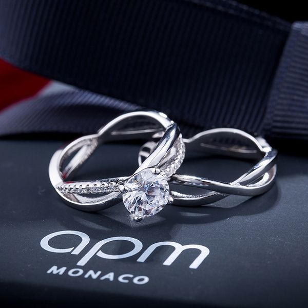 

new real 925 sterling ring set for women silver wedding engagement jewelry wholesale n50