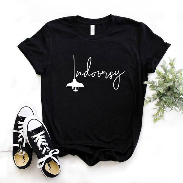 

women t shirt indoorsy lamp print tshirt women short sleeve o neck loose t-shirt ladies causal tee shirt clothes, White